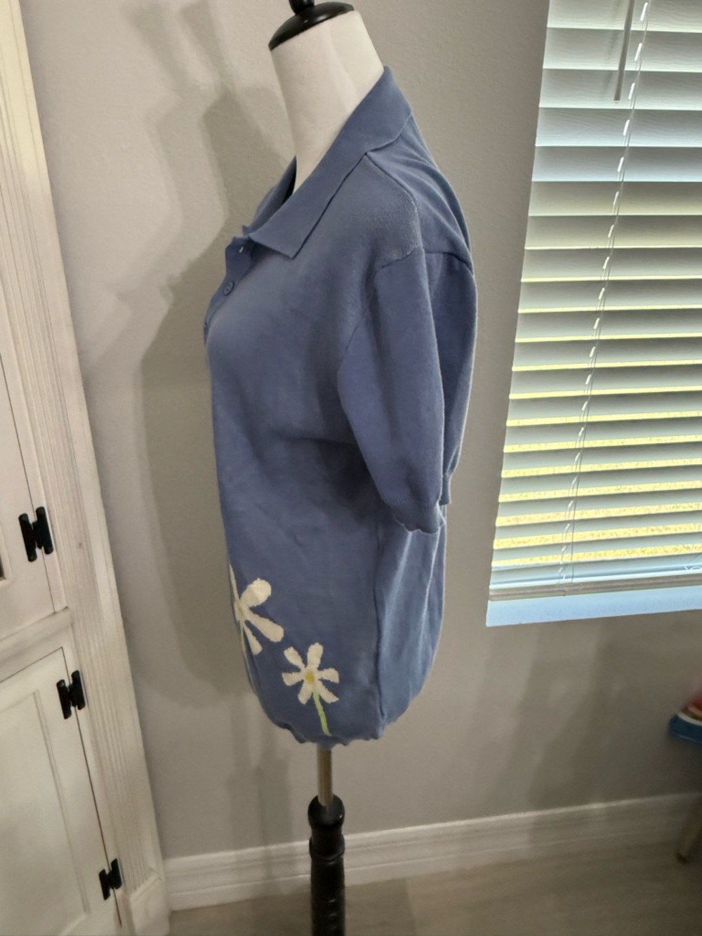 OXKNIT floral knit polo shirt - Picture 4 of 6